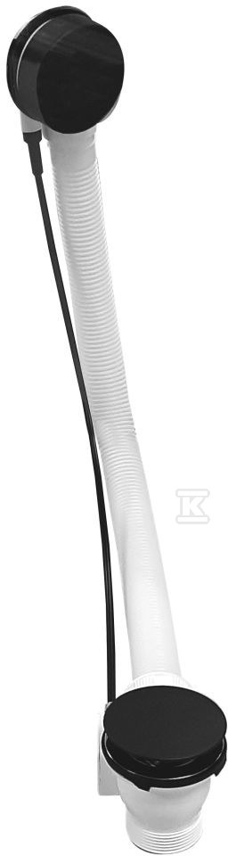 Сифон ванної з грибком чорний матовий - 9.135